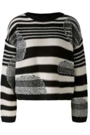 Oui Dames, Truien, Zwart, Maat: XL