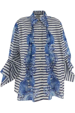 Alberta Ferretti Dames, Blouses & Shirts, Veelkleurig, Maat: S Katoen
