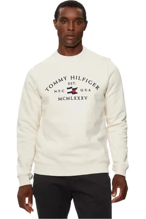 Tommy Hilfiger Heren, Sweatshirts & Hoodies, Wit, Maat: XL Katoen