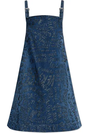VERSACE Dames, Jurken, Blauw, Maat: XS Denim