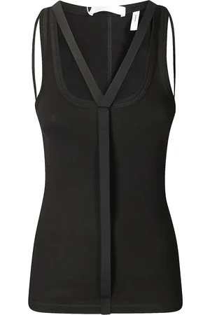 Helmut Lang Dames, Tops, Zwart, Maat: S Katoen