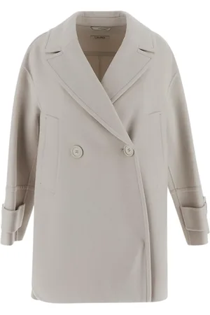 Max Mara Dames, Mantels, Grijs, Maat: S