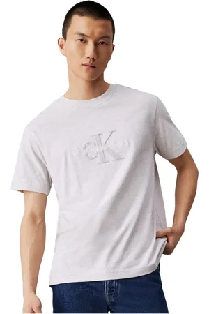 Calvin Klein Heren, Tops, Grijs, Maat: M Katoen