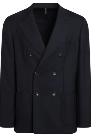 Biagio Santaniello Heren, Jassen, Blauw, Maat: XL Wol