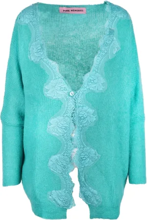 PINK MEMORIES Dames, Truien, Groen, Maat: XS Wol