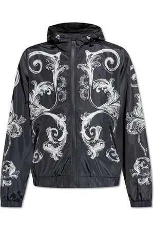 VERSACE Heren, Jassen, Zwart, Maat: L Poliester