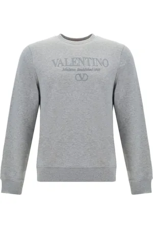 VALENTINO Heren, Sweatshirts & Hoodies, Grijs, Maat: S Katoen