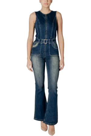 Desigual Dames, Jumpsuits & Playsuits, Blauw, Maat: S Katoen