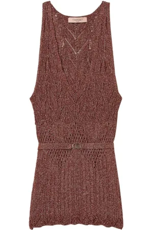 Twin-Set Dames, Tops, Bruin, Maat: S