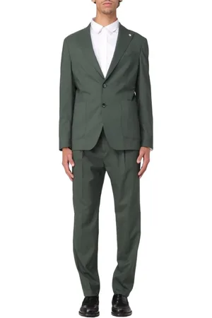 Manuel Ritz Heren, Pakken, Groen, Maat: 2XL Wol