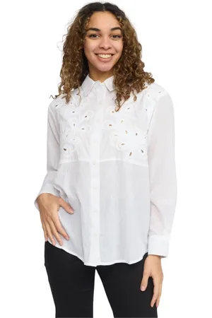 2-Biz Dames, Blouses & Shirts, Wit, Maat: L Katoen