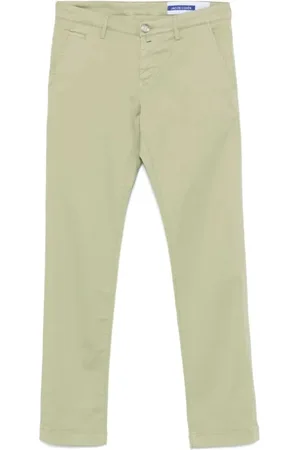 Jacob Cohen Heren, Broeken, Groen, Maat: W32 Denim