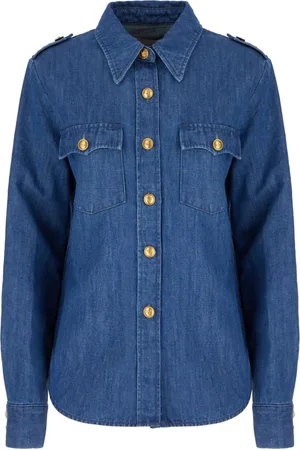 VALENTINO GARAVANI Dames, Blouses & Shirts, Blauw, Maat: M Denim