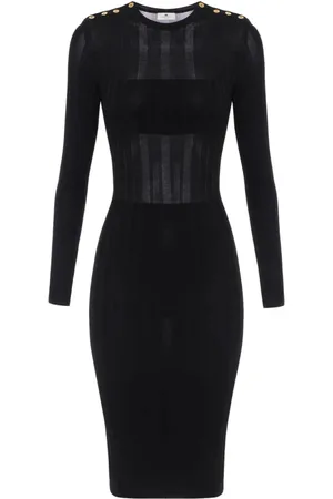 Elisabetta Franchi Dames, Jurken, Zwart, Maat: M Viscose
