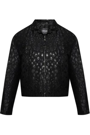 VERSACE Heren, Jassen, Zwart, Maat: L Wol
