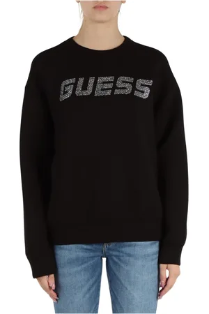 Guess Dames, Sweatshirts & Hoodies, Zwart, Maat: XS Viscose