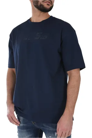 Guess Heren, Tops, Blauw, Maat: M Katoen
