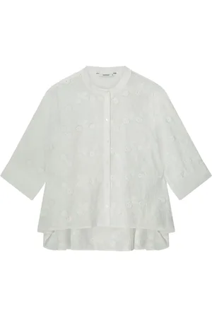 Summum Woman Dames, Blouses & Shirts, Wit, Maat: M Katoen