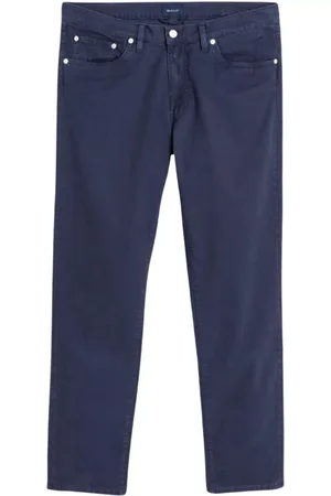 GANT Heren, Broeken, Blauw, Maat: W30 L34 Katoen