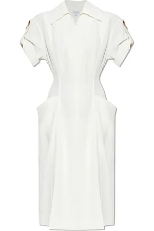 Bottega Veneta Dames, Jurken, Wit, Maat: 3XS Linnen