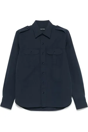 Tom Ford Heren, Overhemden, Blauw, Maat: M