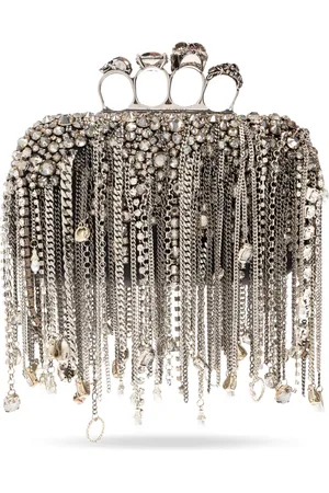 Alexander McQueen Dames, Tassen, Grijs, Maat: ONE Size Leer