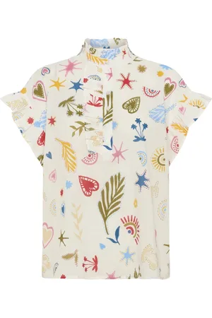 Saint Tropez Dames, Blouses & Shirts, Veelkleurig, Maat: L Katoen