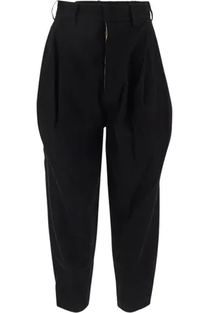 UMA WANG Dames, Broeken, Zwart, Maat: M