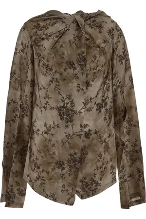 UMA WANG Dames, Blouses & Shirts, Bruin, Maat: M