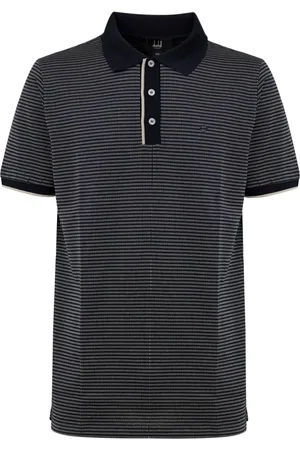 Dunhill Heren, Tops, Blauw, Maat: M Katoen