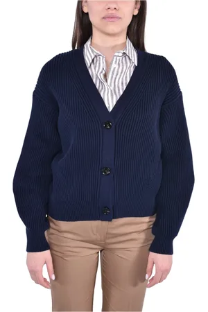 Max Mara Dames, Truien, Blauw, Maat: XS Katoen