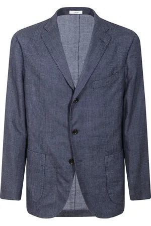 Boglioli Heren, Jassen, Blauw, Maat: 2XL Wol