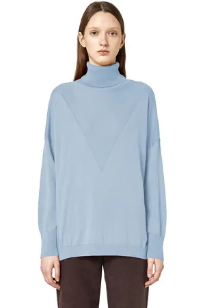 ALPHA STUDIO Dames, Truien, Blauw, Maat: M Zijde