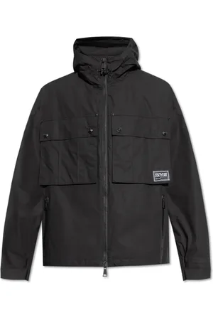 VERSACE Heren, Jassen, Zwart, Maat: 2XL Katoen