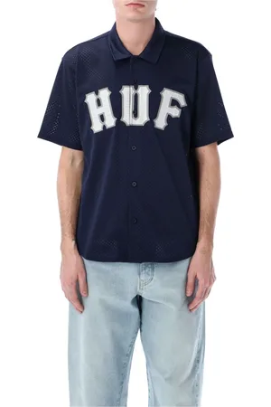 Huf Heren, Overhemden, Blauw, Maat: M Poliester