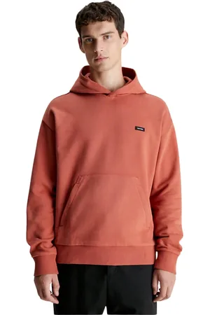 Calvin Klein Heren, Sweatshirts & Hoodies, Oranje, Maat: S Katoen