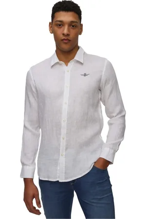 Aeronautica Militare Heren, Overhemden, Wit, Maat: 2XL