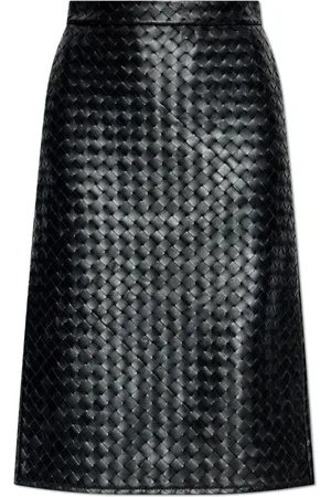 Bottega Veneta Dames, Rokken, Zwart, Maat: 2XS Leer