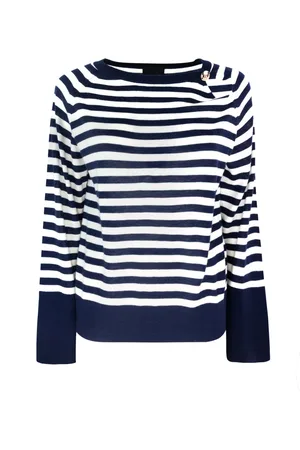 Liu Jo Dames, Truien, Blauw, Maat: XS Wol