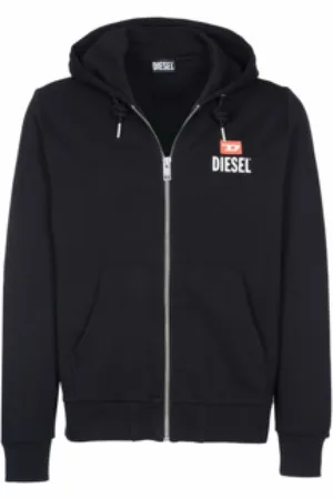 Diesel Heren, Sweatshirts & Hoodies, Zwart, Maat: L