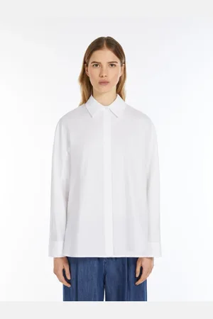 Max Mara Dames, Blouses & Shirts, Wit, Maat: S Katoen
