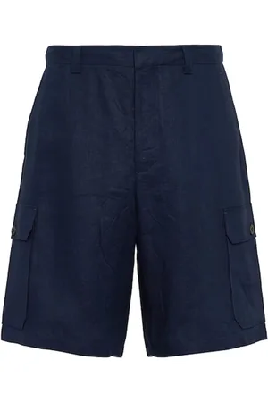 Prada Heren, Korte broeken, Blauw, Maat: L Linnen