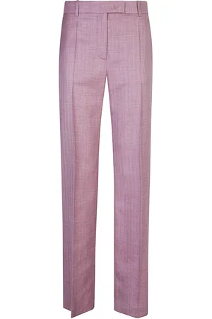 ELEVENTY Dames, Broeken, Roze, Maat: 2XS Linnen