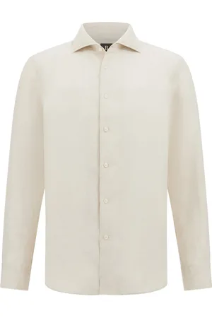 Boggi Milano Heren, Overhemden, , Maat: XS Linnen