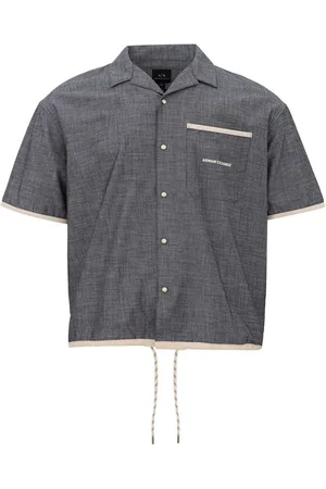 Armani Exchange Heren, Overhemden, Blauw, Maat: M Katoen