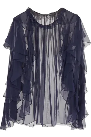 Alberta Ferretti Dames, Blouses & Shirts, Blauw, Maat: S Zijde