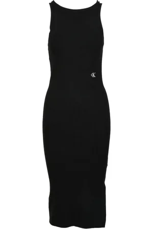 Calvin Klein Dames, Jurken, Zwart, Maat: M Polyamide