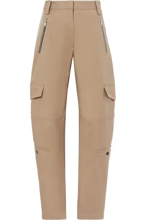 Proenza Schouler Dames, Broeken, Bruin, Maat: XS Katoen