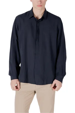 Antony Morato Heren, Overhemden, Blauw, Maat: M Linnen