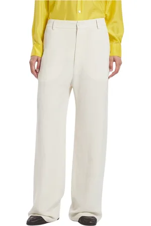 BARENA Dames, Broeken, Wit, Maat: M Viscose